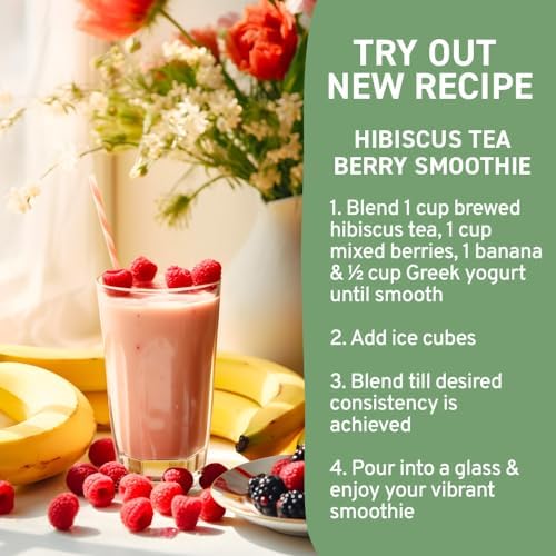 HANDPICK, Hibiscus Flowers Dried (9oz) Caffeine Free |100% Pure Dried Hibiscus Flowers for Loose Leaf Tea | Floral Herbal Tea