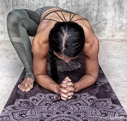 YOGA DESIGN LAB | The Combo Yoga Mat | 2-in-1 Mat+Towel | Eco Luxury | Ideal for Hot Yoga, Power, Bikram, Ashtanga, Sweat | Studio Quality | Includes Carrying Strap!