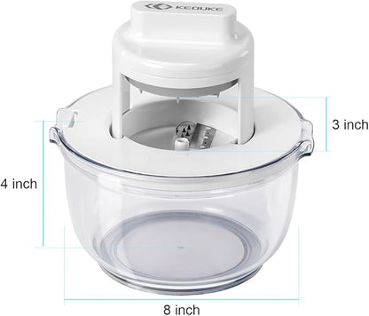 KEOUKE Vegetable Spiralizer & Zucchini Noodle Maker - 3 In 1 Adjustable Spiral Slicer with BPA-Free Plastic & Clear Bowl, Effortless for Cucumber, Potato, Carrot