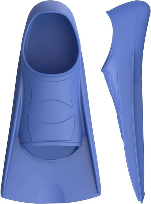 Gintenco Swim Fins, Kids Swim Training Fins for Lap Swimming, Travel Size Flippers with Mesh Bag, Silicone Swimming Fins for Kids Teens Adults Women Men