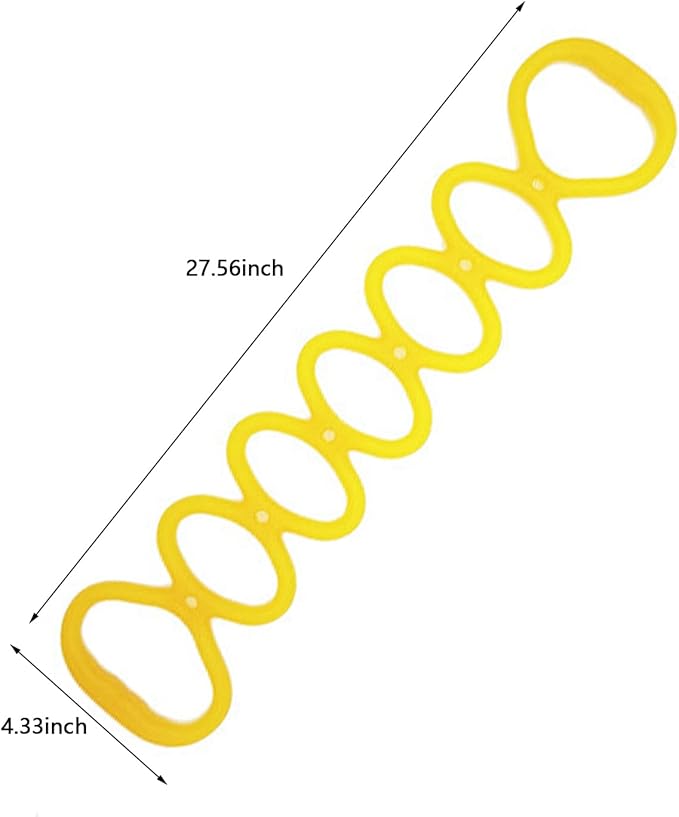 7 Ring Stretch Resistance Exercise Band, BetterJonny Workout Bands Yoga Stretching，Foot, Leg and Arm Exerciser for Home or Fitness Center Workout Walking Exercise