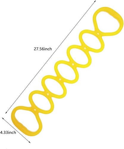 7 Ring Stretch Resistance Exercise Band, BetterJonny Workout Bands Yoga Stretching，Foot, Leg and Arm Exerciser for Home or Fitness Center Workout Walking Exercise