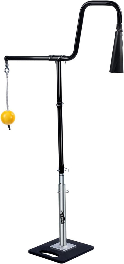 3-In-1 Baseball Softball Batting Tee,5 Hitting Modes To Choose,Auto Reset Baseball Swing Trainner With Tethered Ball,Handrolled Rubber Top,Weighted Base,Height Adjustable Hitting Tee For All Players