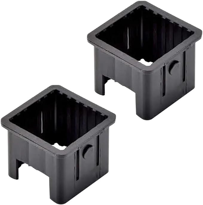 2 Pack Square Tube Inserts Sleeve Converter Edge Length 50mm to 40mm PE Inner Adapter for Glide Tubes Sliding Height Fitness Equipment Training Exercise Machine