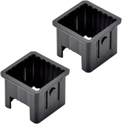 2 Pack Square Tube Inserts Sleeve Converter Edge Length 50mm to 40mm PE Inner Adapter for Glide Tubes Sliding Height Fitness Equipment Training Exercise Machine