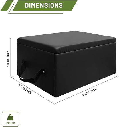 Foldable Pilates Reformer with Sitting Box, Double Jump Boards – Wooden Pilates Reformer Machine with Velvet Straps, German Springs, Smooth Aluminum Rails, Pilates Machine for Home