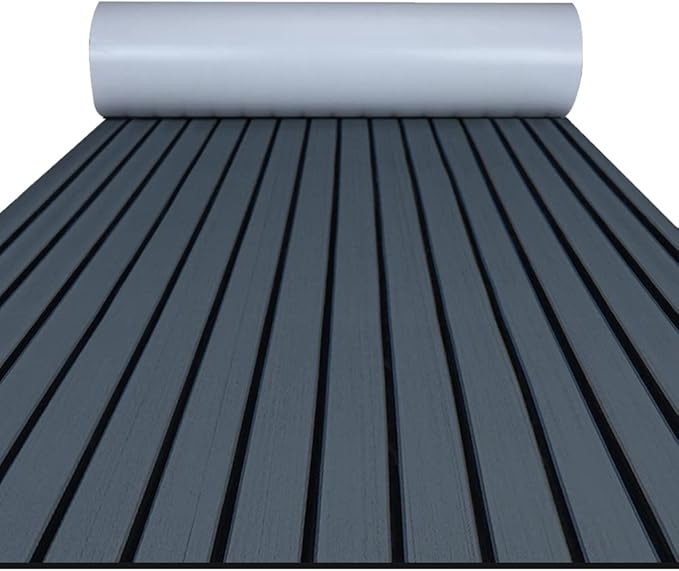 FOCEAN Boat Flooring EVA Foam Boat Decking Faux Teak Marine Flooring Boat Mat Boat Carpet Sheet for Motorboat RV Yacht Kayak Surfboard, 94.5"x 47.2"/35.4"/23.6"/15.7"