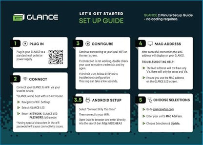 Glance LED Ticker: Real-Time Sports, Stock & Crypto Updates|No Subscription Required|Smart Clock|Home, Office & Man Caves|Great Gift Sports Fans & Investors Black 13/inch x 7/inch SN2000