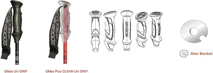 GOODE G-Max Summit Ski Poles – Lightweight & Durable Carbon Composite Downhill Ski Poles for Men & Women – Ergonomic Grip & Shock Absorbing Design – Pair