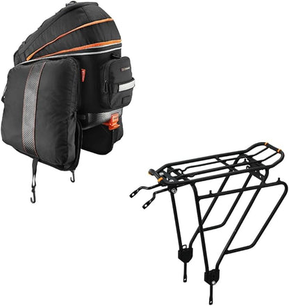 Ibera PakRak Touring Bicycle Seatpost/Disc/Non/Disc Rack and Quick Release Bag