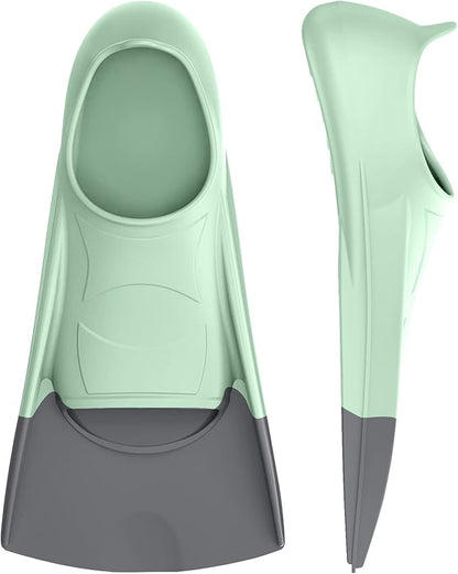 Gintenco Swim Fins, Kids Swim Training Fins for Lap Swimming, Travel Size Flippers with Mesh Bag, Silicone Swimming Fins for Kids Teens Adults Women Men