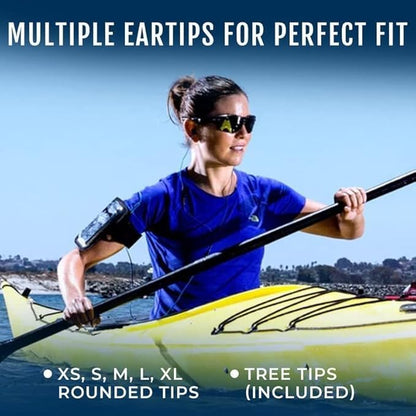 H2O Audio Stream 3 PRO and Surge S+ Earbuds - Underwater Streaming Music Waterproof MP3 Player for Swimming with Bluetooth and Short Cord Underwater Headphones with Superior Sound Quality (Blue)