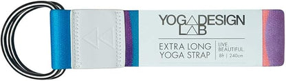 yogadesignlab YOGA DESIGN LAB | The Yoga Strap | Luxurious, Extra Long, Super Soft, Eco Printed | Studio Quality, Adjustable | Safely Stretch Further and Hold Longer | 8 ft Long