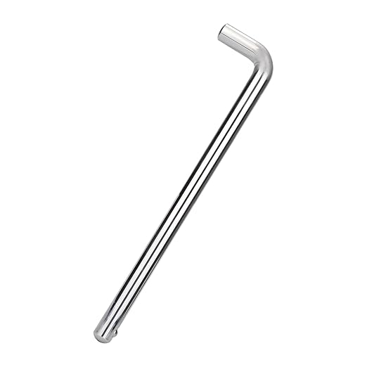 1pcs L-Type Weight Stack Pin, 3/8in Diameter 4.4in Locking Space Weight Stack Selector Pin Universal Fitness Weight Accessories Replacement Parts for Lifting Weight Drop Set Machine Home Gym (Silver)