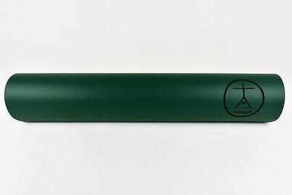 Tatago Hot Yoga Mat Non Slip-Professional Grade Natural Rubber Yoga Mat, Pliates Mat, Stretching Mat or exercise mats for home workout. Nonslip for Hot and Sweaty Classes. Includes Yoga Strap for Carrying and Stretching too.