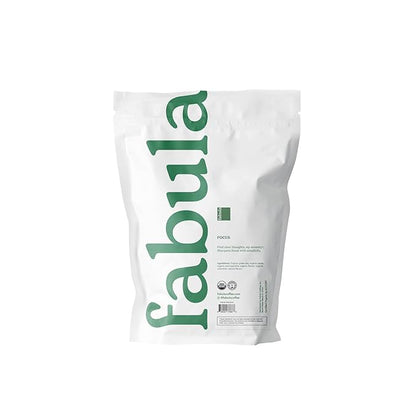 Fabula Focus Herbal Tea: Organic Green Tea, Calendula, Apple, Ashwagandha, Improving Focus and Mental Alertness, 20 sachets