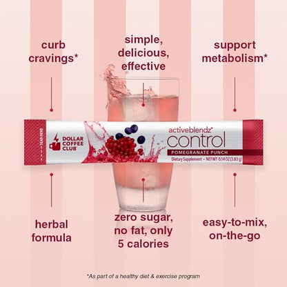 Javita Control Fruity (Acai, Pomegranate) Drink Mix Beverage with Slimming Herbs (Garcinia Cambogia, Gymnema Sylvestre) to Help Support Healthy Lifestyle, Appetite (1 Box/24 Sticks)