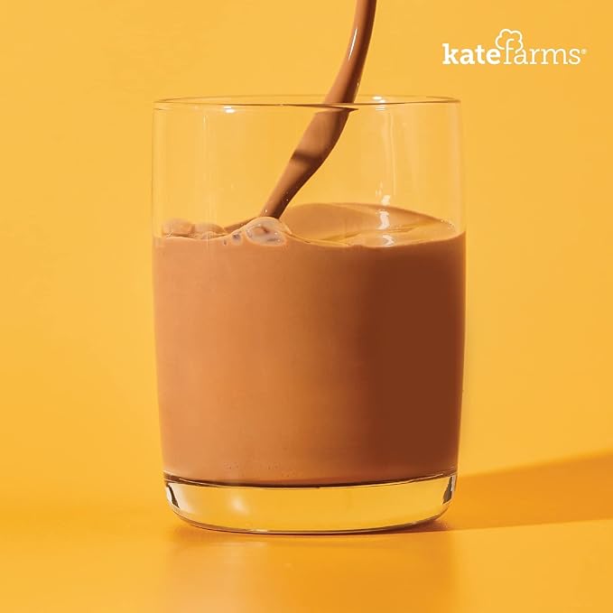 KATE FARMS Organic Nutrition Shake, Chocolate, 16g protein, 27 Vitamins and Minerals, Protein Meal Replacement Drink, Plant Based, 11 oz (6 Pack)