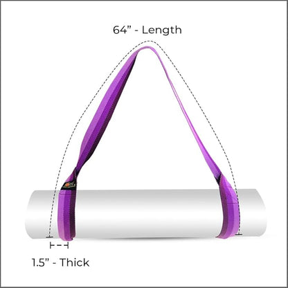 Yoga Mat Carrier Strap | Adjustable Mat Holder Sling for Carrying Mats | Thick & Comfy Texture | Yoga Mat Strap