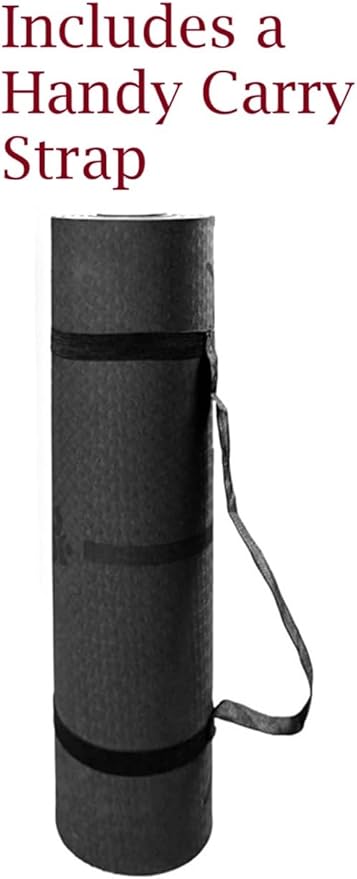 BodyForge Yoga Mat Thick Exercise Mat Thick 8mm TPE Eco-Friendly with Alignment Marks Non-Slip Extra Thick High-Density for Women and Men Workout Pilates