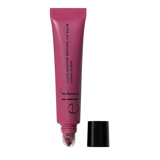 e.l.f. Glow Reviver Melting Lip Balm, Hydrating Tinted Lip Balm For A Glossy Finish & Soft, Supple Lips, Vegan & Cruelty-Free, Yummy Gummy