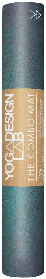 YOGA DESIGN LAB | The Combo Yoga Mat | 2-in-1 Mat+Towel | Eco Luxury | Ideal for Hot Yoga, Power, Bikram, Ashtanga, Sweat | Studio Quality | Includes Carrying Strap!