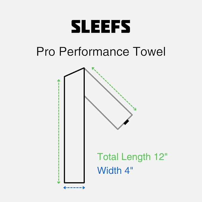 SLEEFS Faith Cross Black Thin Football Towel