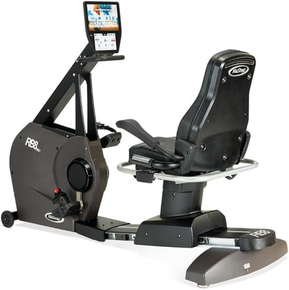 RB8MAX Recumbent Exercise Bike, Gray, Low-Impact Exercise, 360-Degree Swivel Seat, Engaging Programs Including Measuring Imbalances, & Compatible with Free NuStep Wellness App