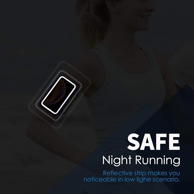 HAISSKY Cell Phone Running Armband with Airpods Zipper Pocket Armband Case Running Holder for iPhone 16/15/ 14/13 / 12 /11Pro Max,Galaxy S20 S10,Sweatproof Arm Band with Card/Key Bag