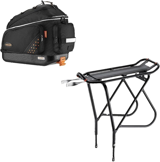 Ibera PakRak Touring Bicycle Seatpost/Disc/Non/Disc Rack and Quick Release Bag