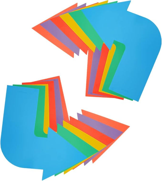 12pcs Colorful Star Arrow Spot Marker Non-Slip Directional Carpet Marker for Training Agility, Kids Classroom Activity, Gym, Sport, Home (Turn Arrow)