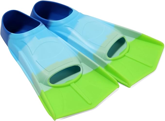 Kids Swim Fins,Short Kids Fins Youth Swimming Flippers for Lap Swimming Training for Children Girls Boys Beginners