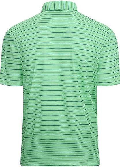 Esabel.C Jacquard Golf Shirts for Men Moisture Wicking Short Sleeve Performance Dry Fit Active Mens Polo Shirts