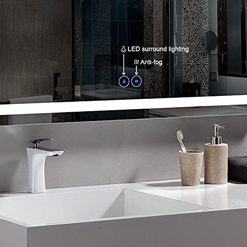 Led Mirror Bathroom 40 x 24 Inch (DK-C-CK010-W2) Bathroom