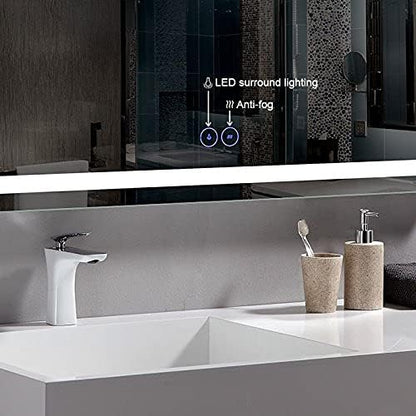 Led Mirror Bathroom 40 x 24 Inch (DK-C-CK010-W2) Bathroom