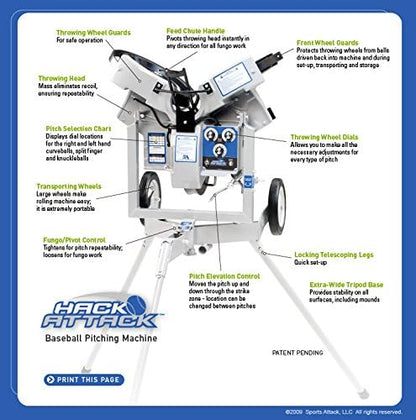 Hack Attack Baseball Pitching Machine by Sports Attack