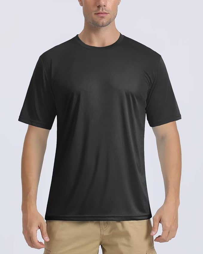 Boladeci Men's Swim Shirt Short Sleeve UPF 50+ Sun Protection SPF UV Moisture Wicking Lightweight Quick Dry Rash Guard