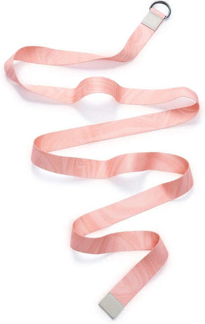 yogadesignlab YOGA DESIGN LAB | The Yoga Strap | Luxurious, Extra Long, Super Soft, Eco Printed | Studio Quality, Adjustable | Safely Stretch Further and Hold Longer | 8 ft Long