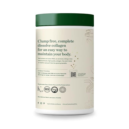 Great Lakes Wellness Collagen Peptides Powder for Skin, Hair, Nails, Joints & Digestion - Unflavored - Quick Dissolve Hydrolyzed, Non-GMO, Keto, Kosher - 16 oz - 4 Pack