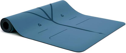 Liforme Original Yoga Mat – Free Yoga Bag Included - Patented Alignment System, Warrior-like Grip, Non-slip, Eco-friendly, sweat-resistant, long, wide, 4.2mm thick mat for comfort