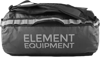Element Equipment Trailhead Duffel Bag Shoulder Straps Waterproof Black/Grey Small