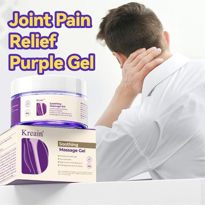 Kreain Nature Soothing Massage Pain Relief Gel, Joint Purple Gel Cooling Soothes Cream for Knees, Hand Arthritis, Lumbar, Neck and Shoulders(3.5 Ounce, 1 Pack)