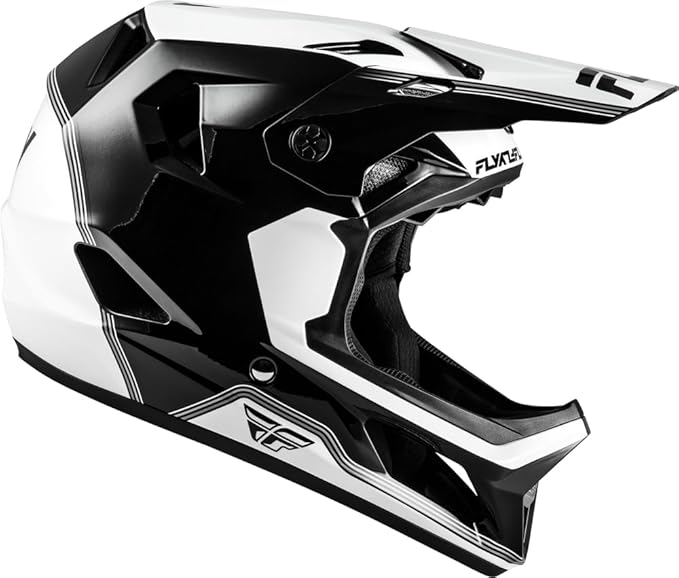 Fly Racing Rayce Full-Face Mountain Bike/BMX Helmet – ASTM F1952 DH Certified, CPSC 1203, CE EN1078, Poly-Alloy Shell, TFV Ventilation, Removable Liner