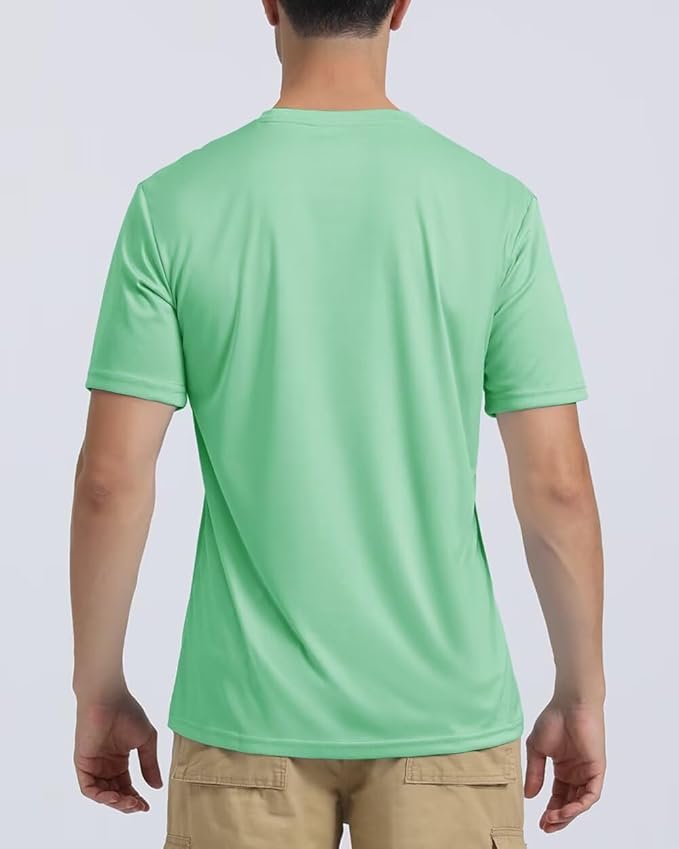 Boladeci Men's Swim Shirt Short Sleeve UPF 50+ Sun Protection SPF UV Moisture Wicking Lightweight Quick Dry Rash Guard