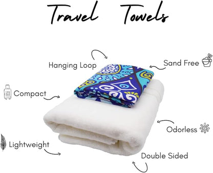 ECCOSOPHY Microfiber Beach Towel - Sand Free Towels 71x35 in