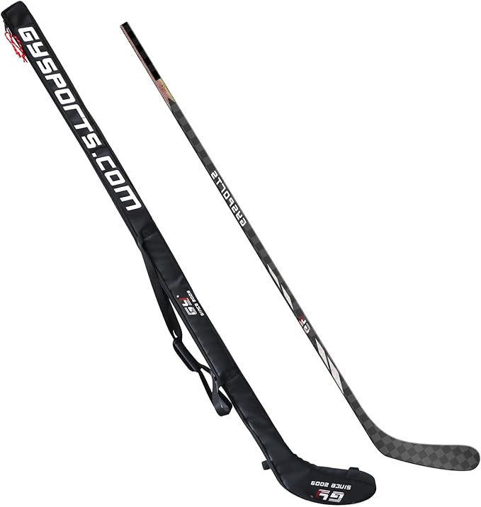 GY Ice Hockey Stick Senior Professional 100% Carbon Fibre Hockey Stick Adult 66"" Length, Shaft Woven UD 24K / Fle 75