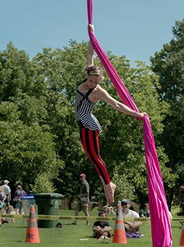 DASKING Aerial Silks Starter Kit - Durable 11Yards of Aerial Yoga Hammock with Hardware, Aerial Swing for Acrobatic Flying Yoga & All Levels (Aerial Rigging Point Up to 14ft)
