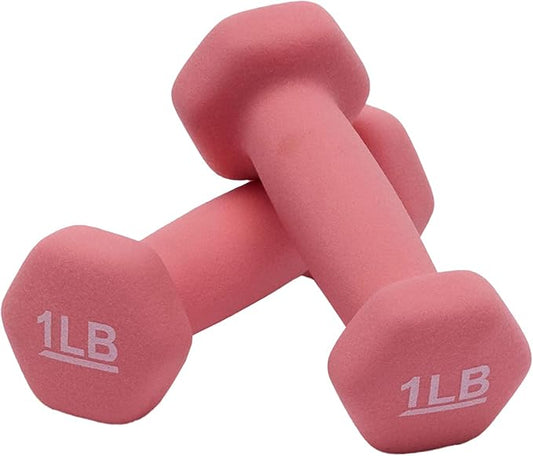 Amazon Basics Neoprene Dumbbell Hand Weights for Exercise and Muscle Toning