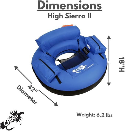 High Sierra II Inflatable Float Tube for Fishing and Angling by Caddis Sports