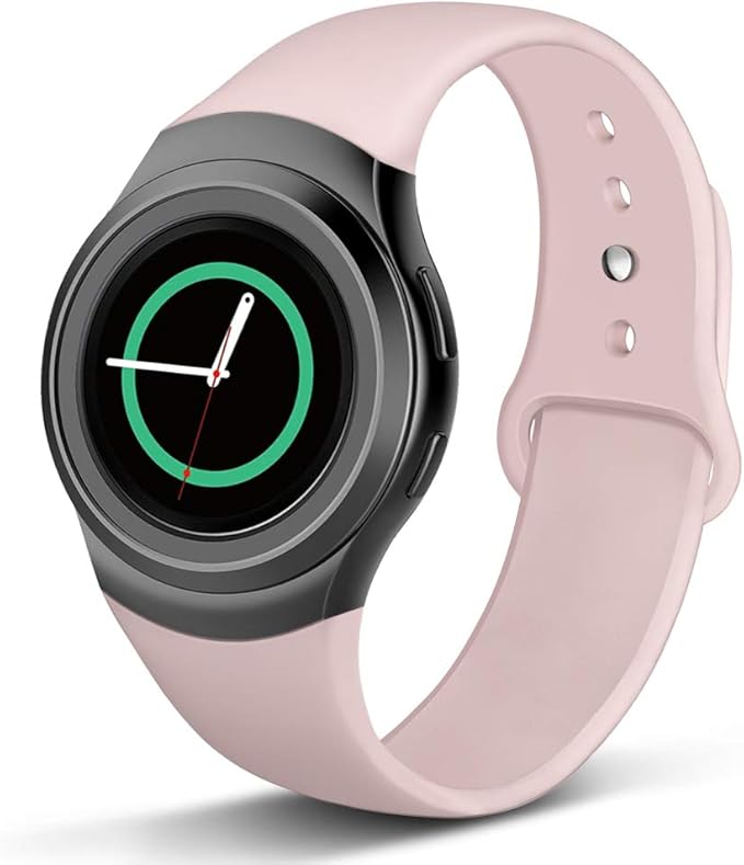 Compatible with Gear S2 Band, Soft Silicone Straps Sport Bands Adjustable Replacement Wristband Watch Bracelet for Samsung Gear S2 Smartwatch, Large Small